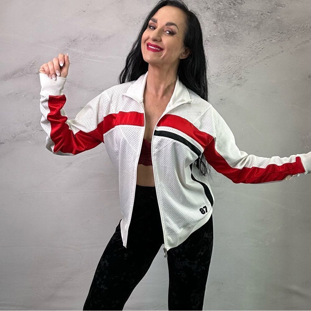 Nike athletics jersey material zip up
